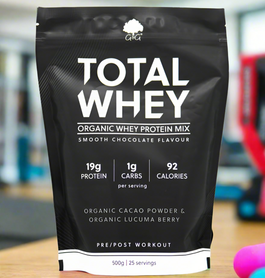 Total Whey | Organic | Protein Powder | Chocolate | Natural | Pre Workout | Post Workout